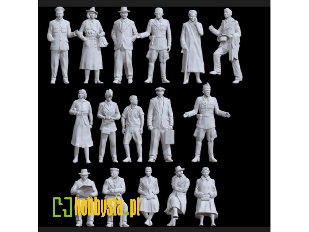 German Wwii Civils (16 Figures) - zdjęcie 1