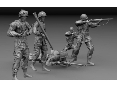 Us Paratroopers Normandy 1944 (5 Figures) - zdjęcie 1