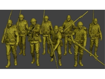 Japanese Soldiers No. 1 Standing (8 Figures) - zdjęcie 1