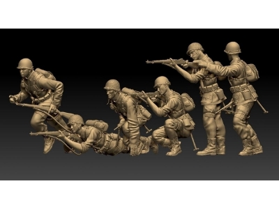 Us Soldiers Attacking (6 Figures) - zdjęcie 1