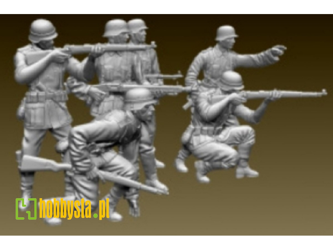 German Wwii Soldiers Attacking (6 Gigures) - zdjęcie 1