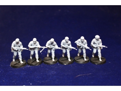 Early German Bundeswehr Panzergrenadiers Attacking (6 Figures) - zdjęcie 1