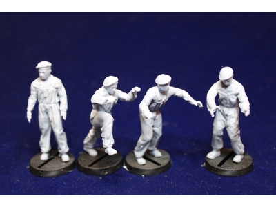 Early German Bundeswehr Tank Crew M48 Boarding (4 Figures) - zdjęcie 1