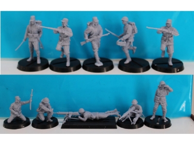 Japanese Infantry No. 4 In Attack (10 Figures) - zdjęcie 1