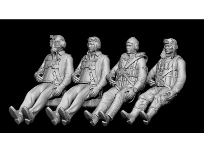 Different Pilots Sitting (4 Figures) - zdjęcie 1