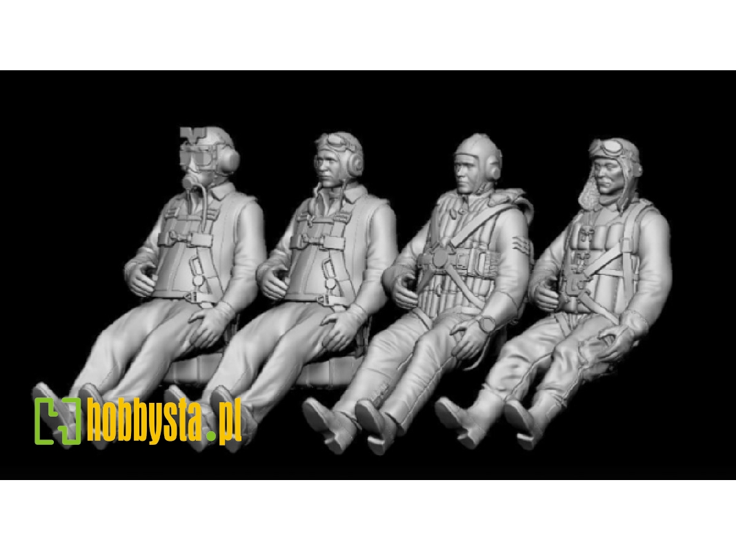 Different Pilots Sitting (4 Figures) - zdjęcie 1