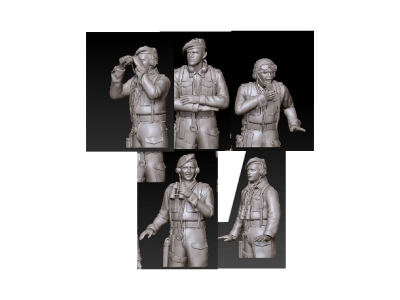6 English Tank Crew Half Figures - zdjęcie 1