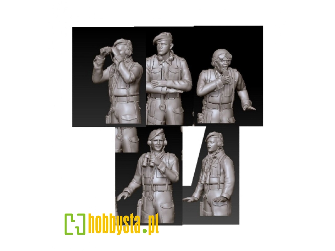 6 English Tank Crew Half Figures - zdjęcie 1
