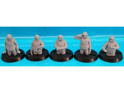 Us Abrams M 1 Tank Crew 5 Half Figures - zdjęcie 1