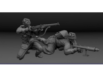 2 English Red Devils Arnhem With Rifle And Piat - zdjęcie 1
