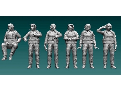 Us Abrams M 1 Tank Crew 6 Figures - zdjęcie 1