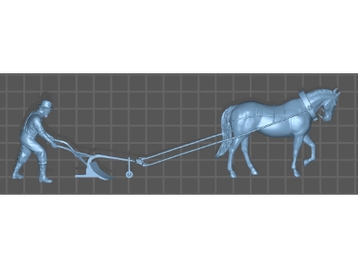 Farmer Plugging With His Horse - zdjęcie 1