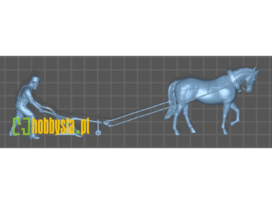 Farmer Plugging With His Horse - zdjęcie 1