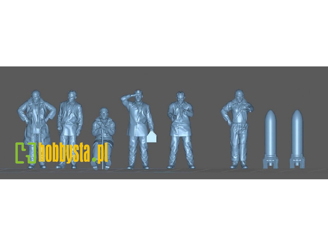 3 German Pilots And 3 Mechanics And 2 Bombs Wwi - zdjęcie 1