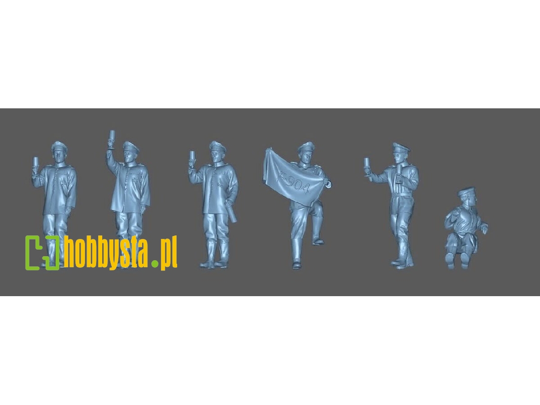 German Ace Löwenhardt Celebrating, 5 Officers And 1 Driver, Wwi - zdjęcie 1