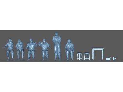 Crew For Horchgerät Or Anti-aircraft Searchlight - 6 Figures And Accessories - zdjęcie 1