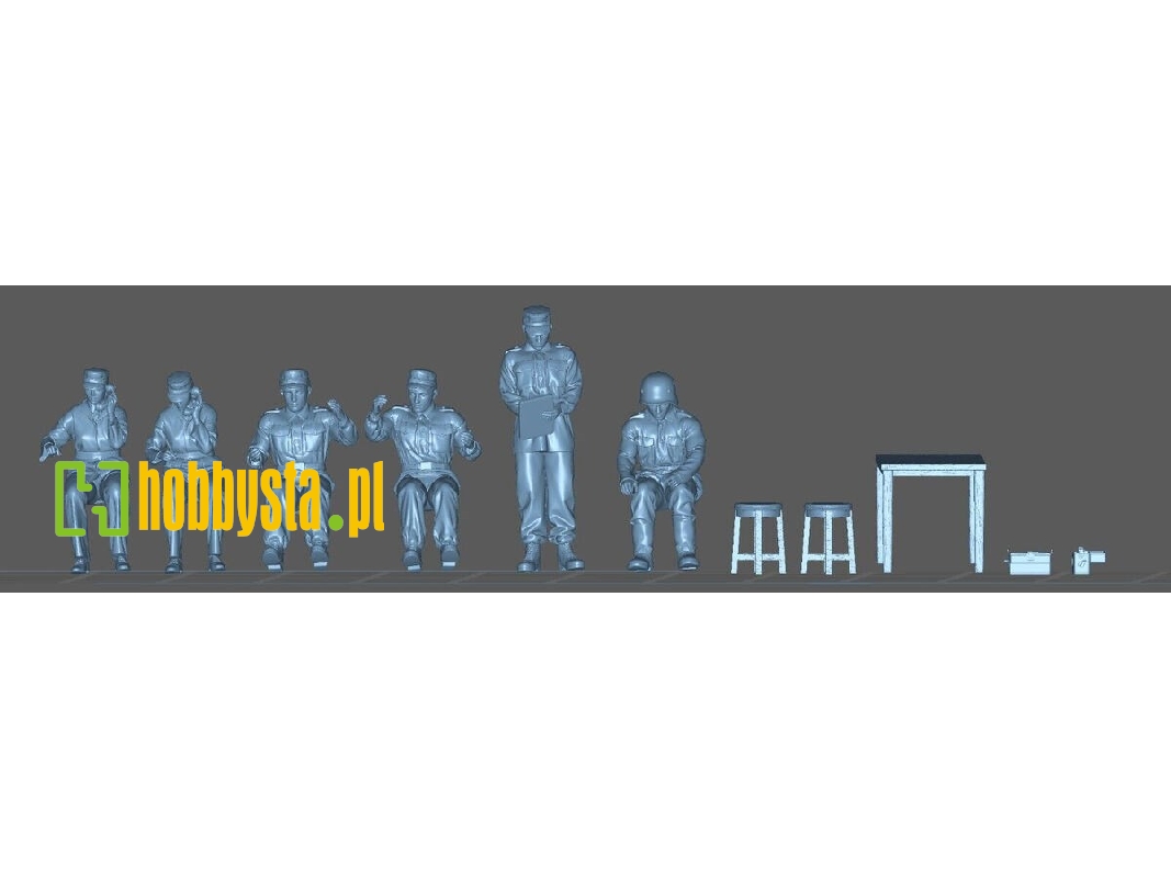 Crew For Horchgerät Or Anti-aircraft Searchlight - 6 Figures And Accessories - zdjęcie 1