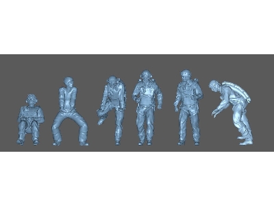 5 Us Pilots Running And Boarding And 1 Mechanic - zdjęcie 1