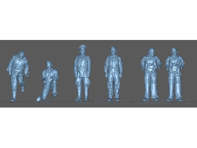 Luftwaffe Aces - Stuka Pilot Rudel And Crew - 6 Figures - zdjęcie 1