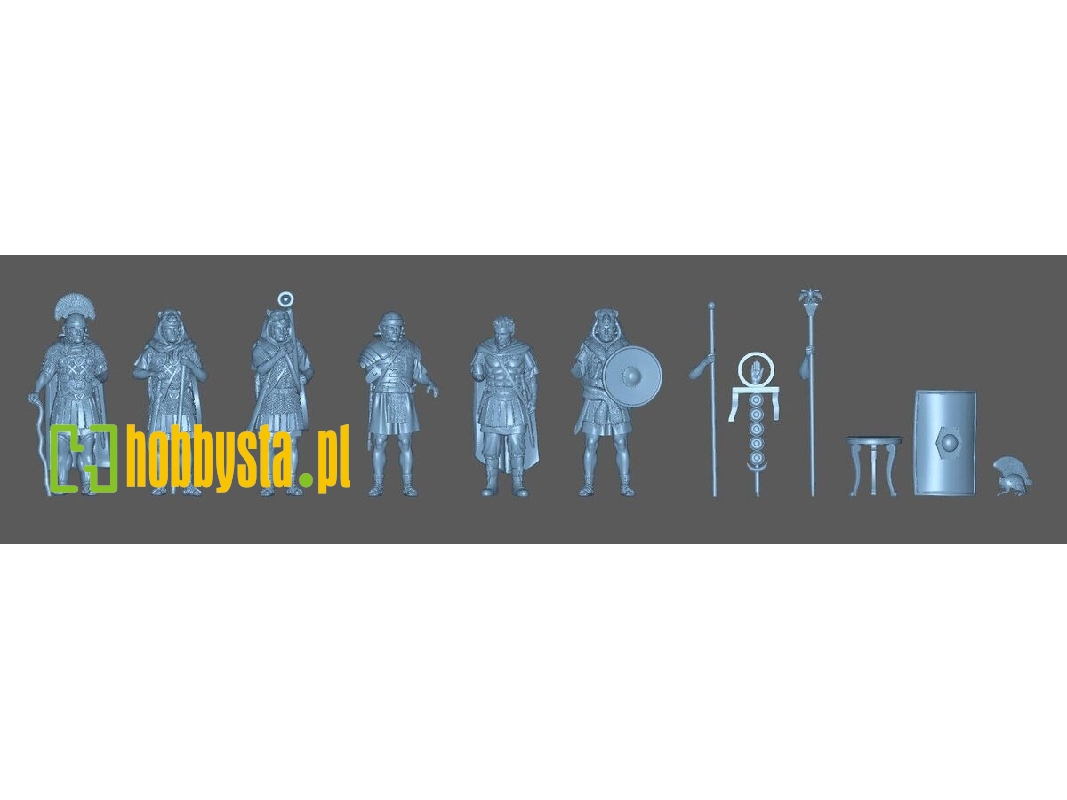 6 Roman Legionnaires Officers Standing - zdjęcie 1