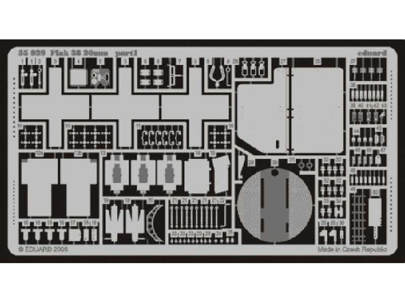  Flak 38 20mm 1/35 - Tristar - blaszki - zdjęcie 1