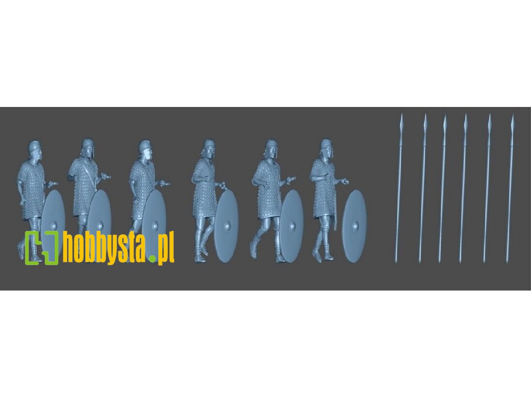 6 Roman Auxillery Soldiers Walking With Spear - zdjęcie 1