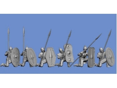 6 Celts Standing With Spear, Shield Wall, 1st Row - zdjęcie 1