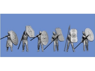 6 Celts Standing With Spear, Shield Wall, 2nd Row - zdjęcie 1