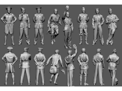 British And Bob Early Wwii And Battle Of Britain Aces - Mckellar, Bader, Lock, Carey, Unwin, Lacey, Doe And Tuck - zdjęcie 1