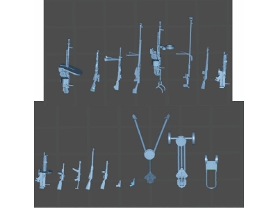 Russian Wwii Infantry Weapon Set - zdjęcie 1