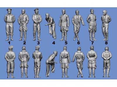 German Wwii Aces In France (1940) - Oesau / Mölders / Joppien / Ihlefeld / Schmidt / Tietzen / Mayer And Bretnütz - zdjęcie 1