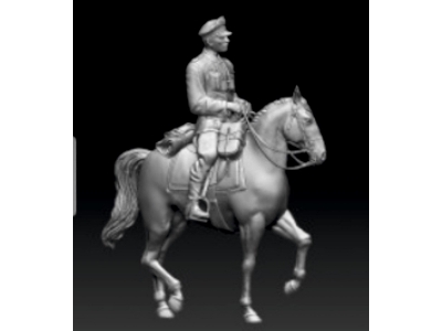 German Wwii Waffen Ss Officer On Horse - zdjęcie 1