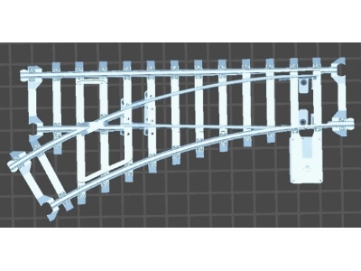 Railway Switch (Left / 3d-printed) - zdjęcie 1