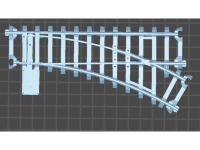 Railway Switch (Right / 3d-printed) - zdjęcie 1