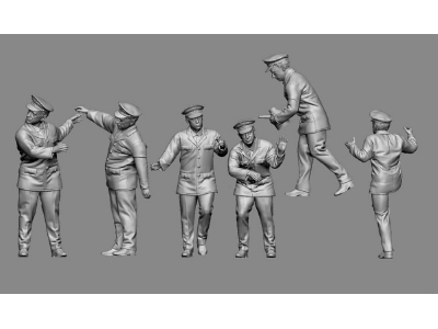 German Reichsbahn Personel (6 Figures / 3d-printed) - zdjęcie 1