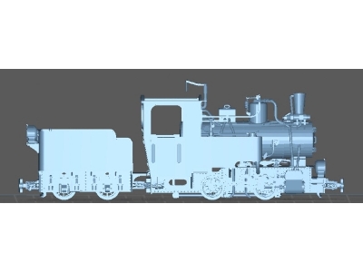 Henschel Light Railway (Feldbahn) Small Steam Locomotive With Tender Type Hb 0-6-2t (3d-printed) - zdjęcie 1