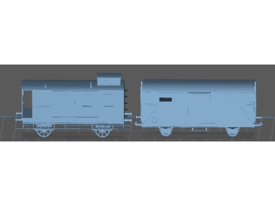 Narrow Gauge Baggage Wagon And Goods Wagon (3d-printed) - zdjęcie 1