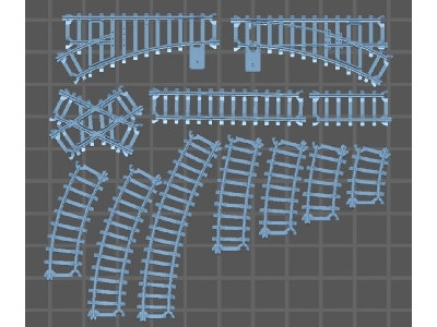 Railway Tracks Curved And Straight For Narrow Gauge (3d-printed) - zdjęcie 1