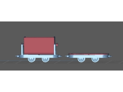 Light Railway (Feldbahn) Narrow Gauge 3 Tilting Ears And 3 Flat Wagons (3d-printed) - zdjęcie 1