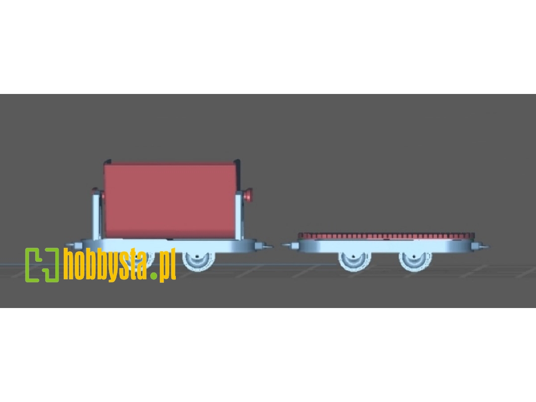 Light Railway (Feldbahn) Narrow Gauge 3 Tilting Ears And 3 Flat Wagons (3d-printed) - zdjęcie 1