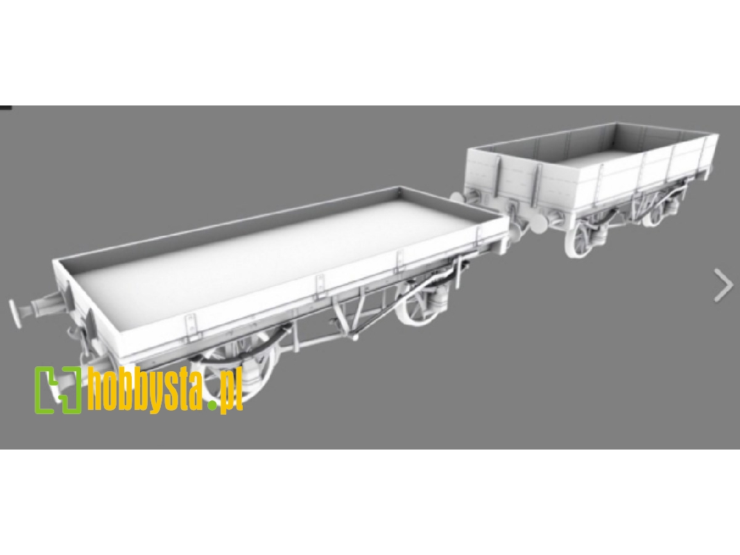2 Flat Wagons High Side And Flat Side - zdjęcie 1