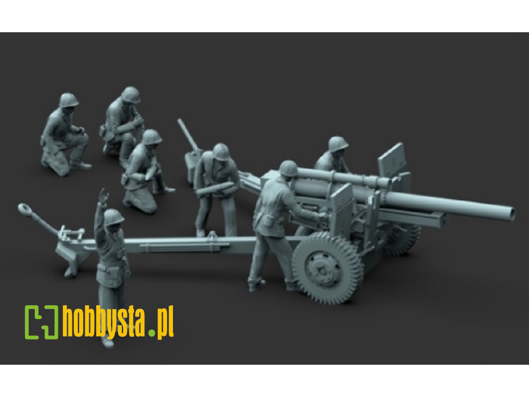 7 Man Operator Usa 105 Mm Howitzer M1a1 (7 Figures / 3d-printed) - zdjęcie 1