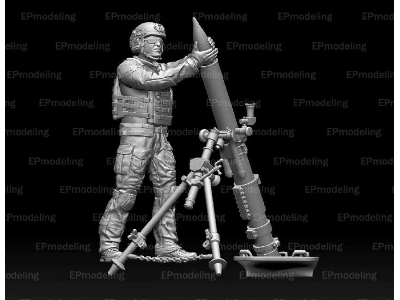 Modern Us Soldier With 120 Mm Grenade Launcher - zdjęcie 1