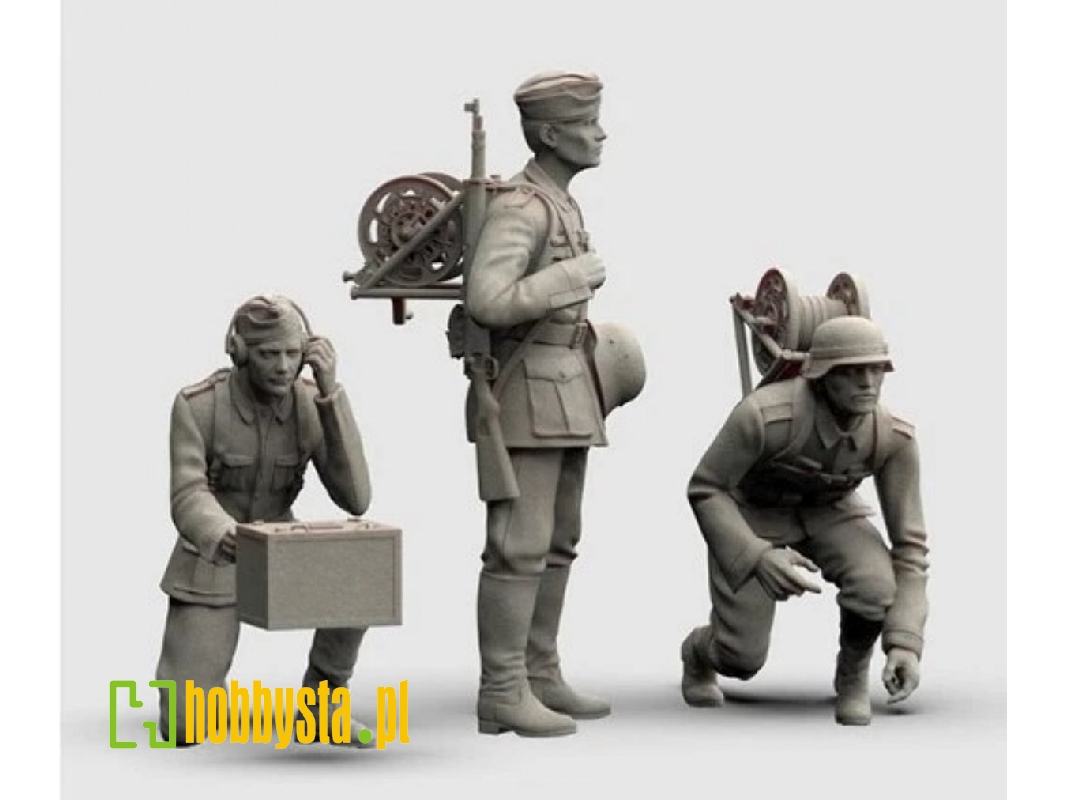 3 German Soldiers Telephone Squad - zdjęcie 1