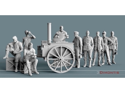 German Field Kitchen And 9 Soldiers - zdjęcie 1
