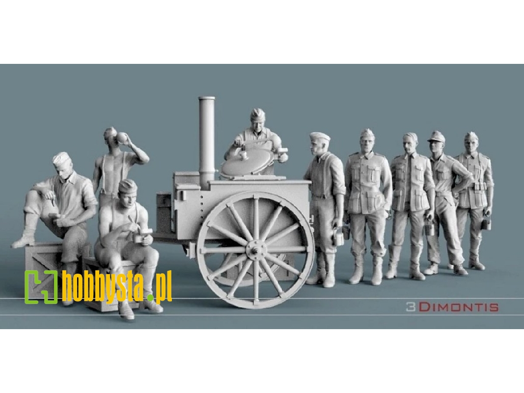 German Field Kitchen And 9 Soldiers - zdjęcie 1