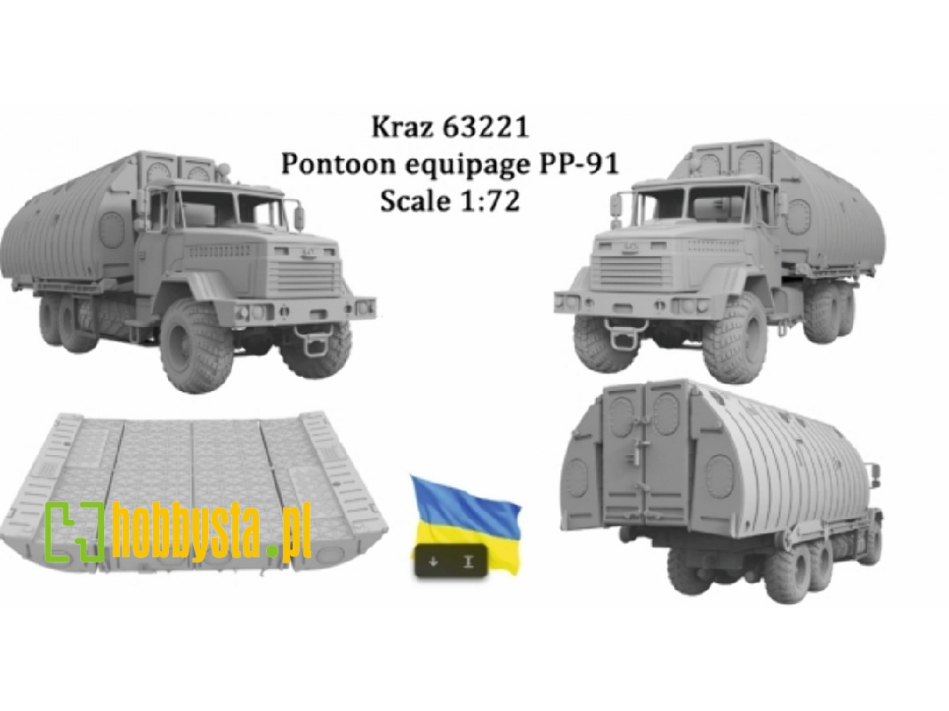 Ukrainian Kraz 63221 Ponton Equipage 99-91 Mobile Pontoon Bridge - zdjęcie 1