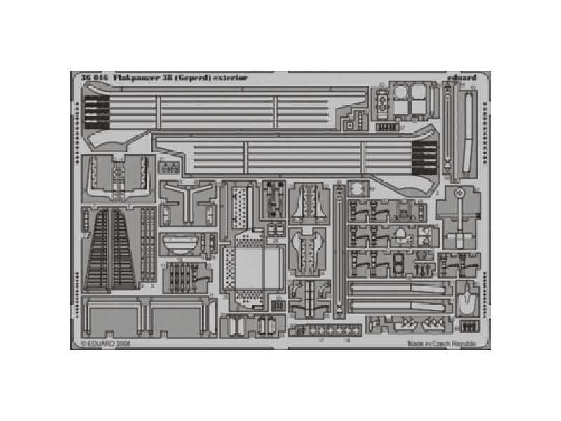  Flakpanzer 38 (Gepard) exterior 1/35 - Italeri - blaszki - zdjęcie 1