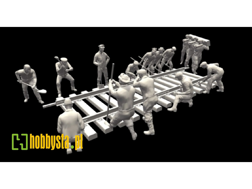 Workers Move Railroad Tracks (15 Figures) - zdjęcie 1