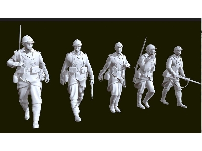 French Soldiers Marching (5 Figures) - zdjęcie 1